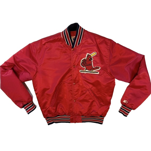 Vintage Starter St Louis Cardinals Men Size L Satin Jacket Red MLB Made in USA
